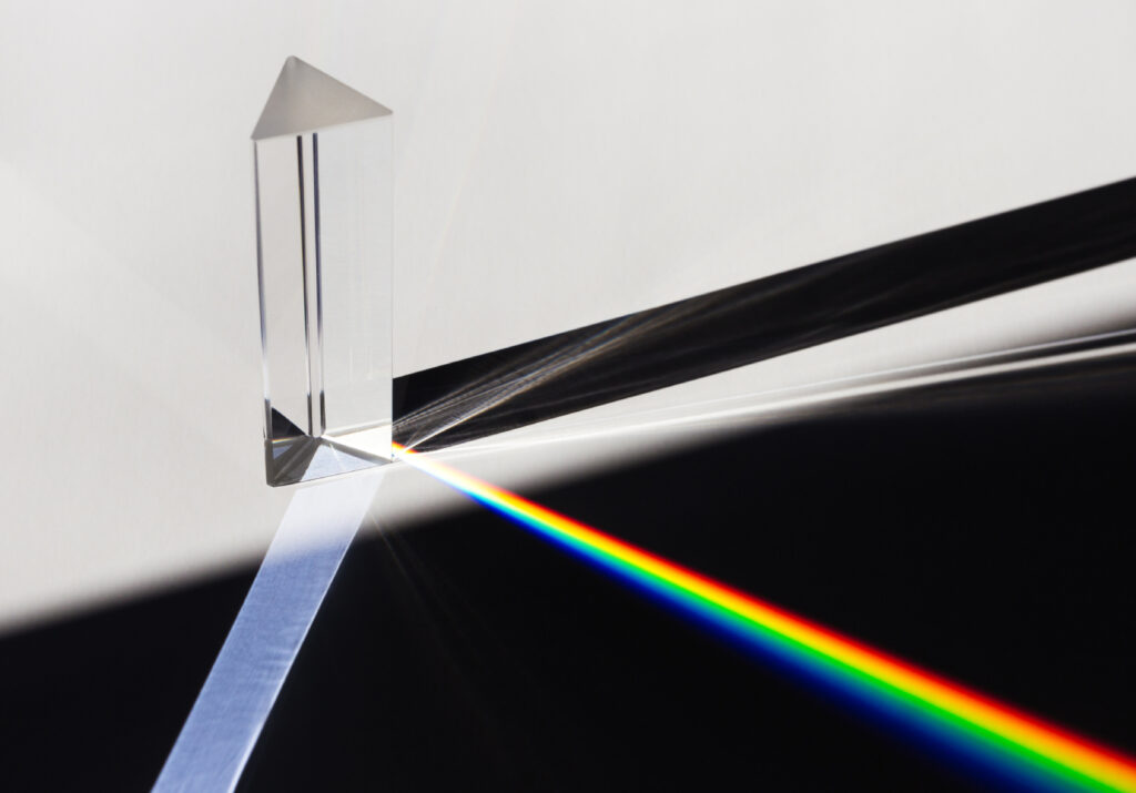 prism dispersing sunlight